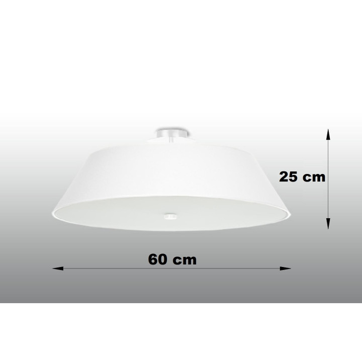 Żyrandol Sollux Ligthing Vega 70, okrúhly, 70x70cm, E27 5x60W, biely
