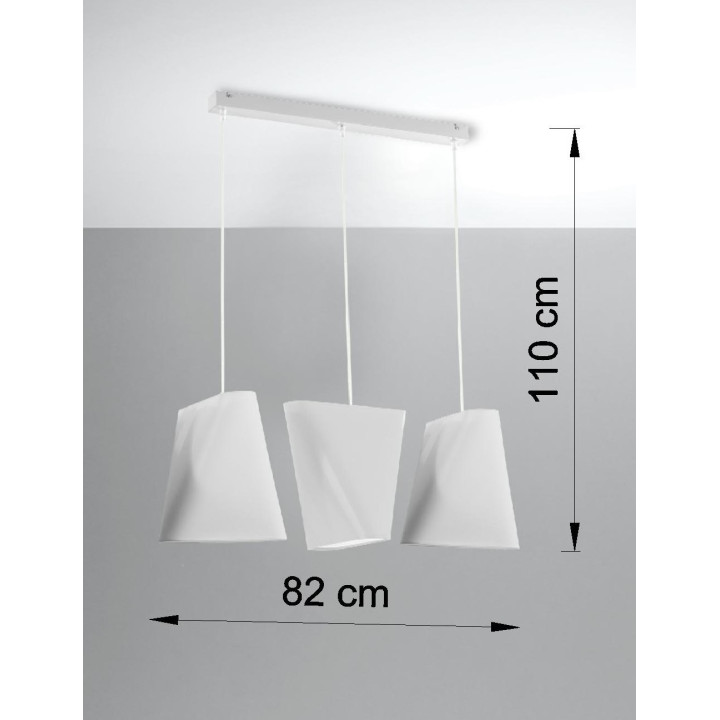 Żyrandol Sollux Ligthing Blum 1, 28cm, E27 1x60W, biely