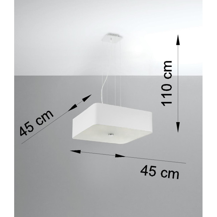 Żyrandol Sollux Ligthing Blum 3, 82x28cm, E27 3x60W, biely