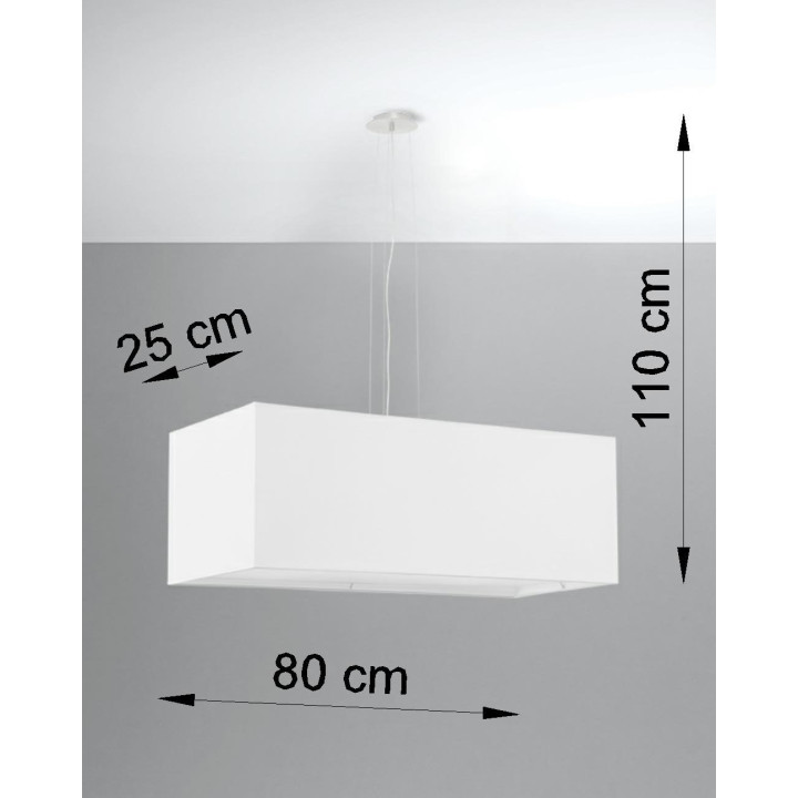 Plafon Sollux Ligthing Lokko 2, štvorcová, 55x55cm, E27 5x60W, biely