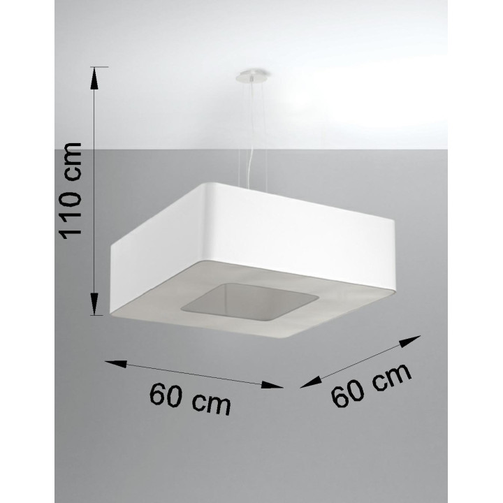 Żyrandol Sollux Ligthing Santa Bis 120, 120x25cm, E27 5x60W, biely