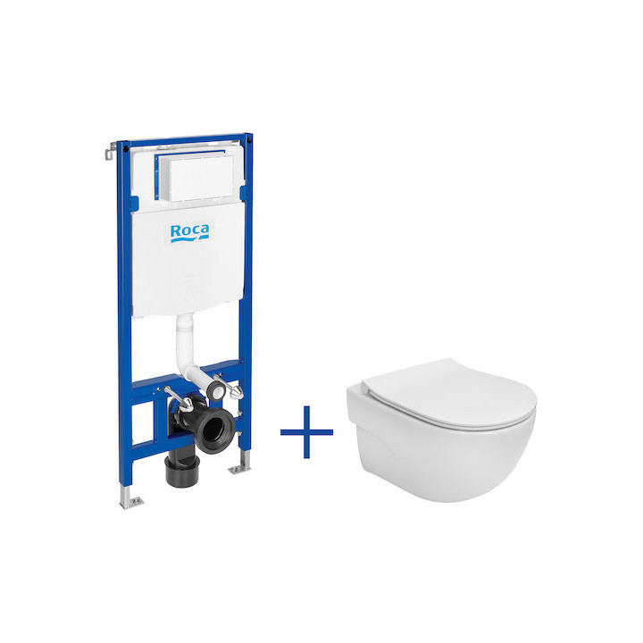 Súprava podomietkový DUPLO ONE + misa WC závesné MERIDIAN COMPACTO RIMLESS s sedadlom SLIM 