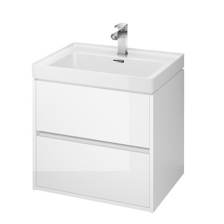 Set B104, skrinka Cersanit Crea z umywalką Crea 60, Závěsná, 2 szuflady, zmontowana, biela
