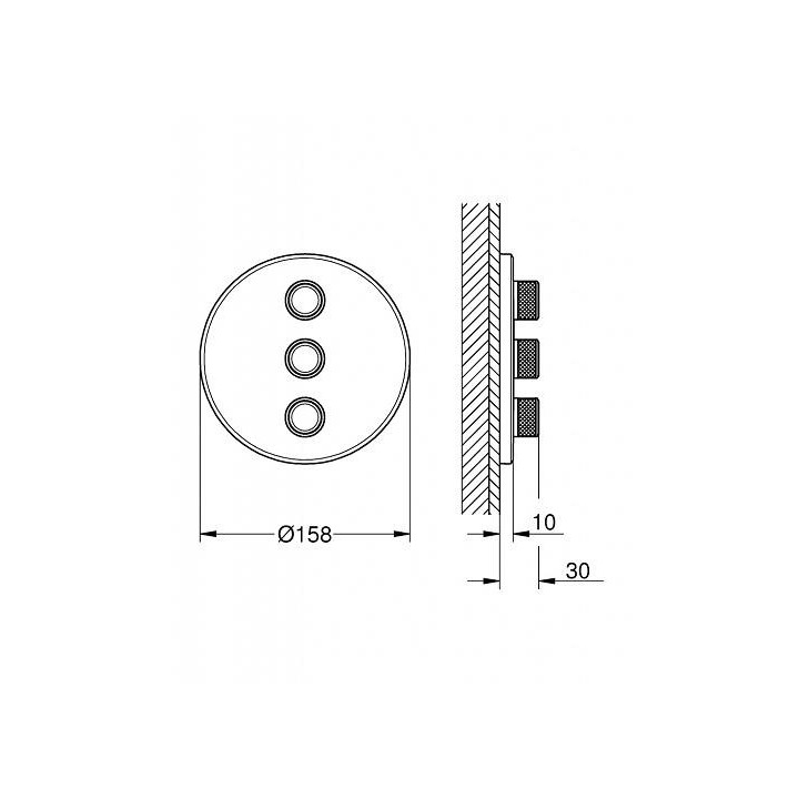 Trojnásobný ventil uzatvárací Grohe Grohtherm SmartControl chróm- sanitbuy.pl