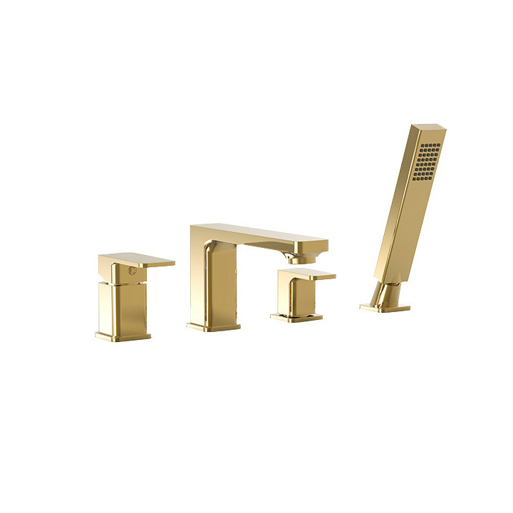 Vaňová batéria  5-otvorová Valvex Vegane, na postavení, výška 280mm, výtokové rameno 190mm, Sprchový set, chróm
