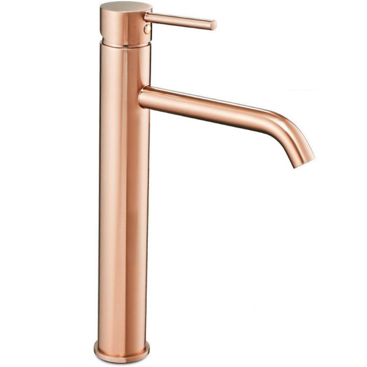 Umyvadlová batéria Rea Lungo Rose Gold, na postavení, výška, różowe zlato