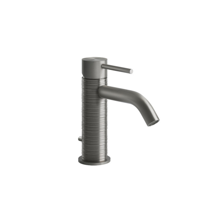 Umyvadlová batéria Gessi Flessa, na postavení, výška 159mm, zátka automatický, brúsená oceľ
