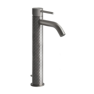 Umyvadlová batéria Gessi Intreccio, na postavení, výška 159mm, zátka automatický, brúsená oceľ