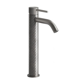 Umyvadlová batéria Gessi Intreccio, na postavení, výška 305mm, skrátené výtokové rameno, zátka automatický, brúsená oceľ