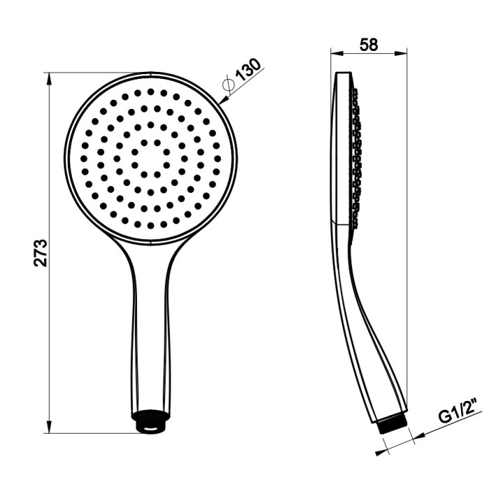 Ručná sprcha Gessi Rettangolo Shower, 1-funkčná, chróm