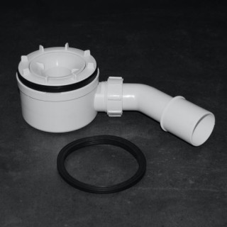 Sifón pre sprchové vaničky Hüppe  biela, prúd do 0,6 l/s, śr. 90 mm