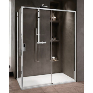 Dverí sprchové ľavé Novellini Opera 2P 97-101x200cm sklo číre, profil chróm - sanitbuy.pl