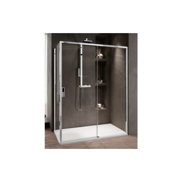 Dverí sprchové ľavé Novellini Opera 2P 97-101x200cm sklo číre, profil chróm - sanitbuy.pl