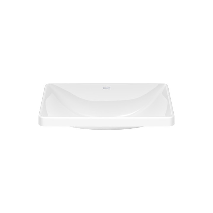 Umývadlo na dosku Duravit D-Neo, 60x43,5cm, z prepadom, otvor na batériu, biela