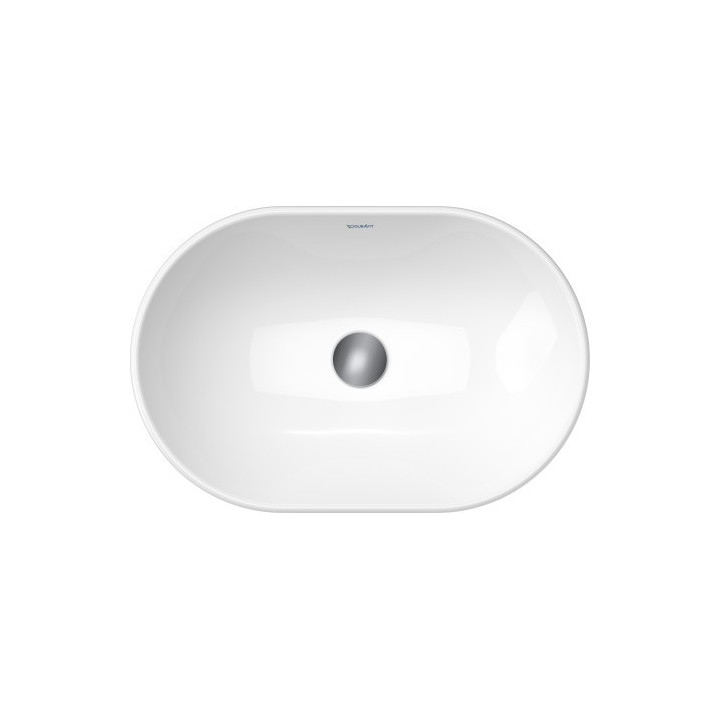 Umývadlo na postavenie na dosku Duravit D-Neo, 40cm, okrúhla, bez prepadu, bez otvoru pre batériu, biela