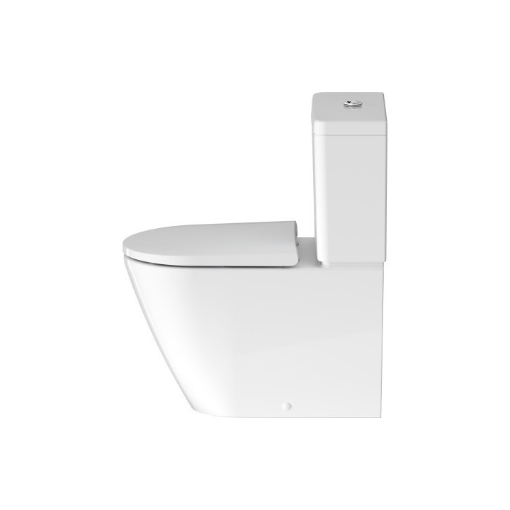 Misa toaletná na postavení Duravit D-Neo Rimless, 58x37cm, odtok vodorovný, bez rantu spłukującego, 4,5 l, UWL klasa 1, biela