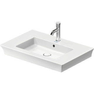 Umývadlo závesné/nábytková Duravit D-Neo, 65x48cm, z prepadom, otvor na batériu, biela