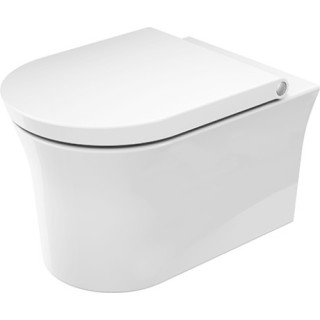 Misa toaletná Závěsná Duravit White Tulip Rimless, 54x37cm, bez rantu spłukującego, upevnenie Durafix, HygieneFlush, biela