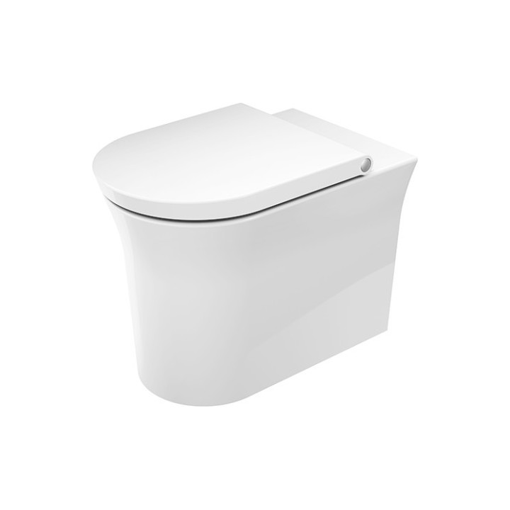Misa toaletná Závěsná Duravit White Tulip Rimless, 54x37cm, bez rantu spłukującego, upevnenie Durafix, HygieneFlush, biela