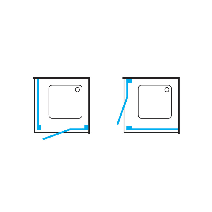 Obdĺžniková Sprchový kút Omnires Manhattan, 100x70cm, dverí sklopné, sklo transparentní, profil chróm
