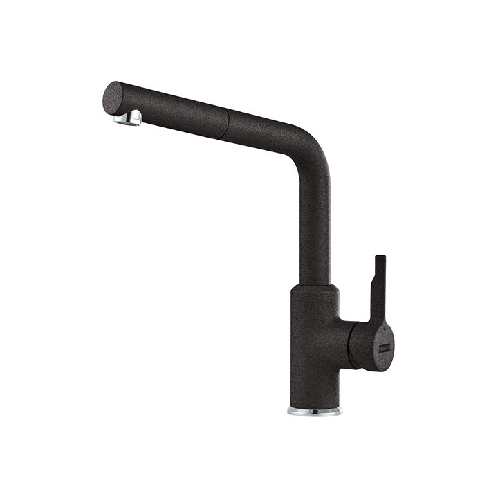 Drezová batéria Franke Urban, výška 294mm, výsuvné i obracana výtokové rameno, Fragranit+, onyx