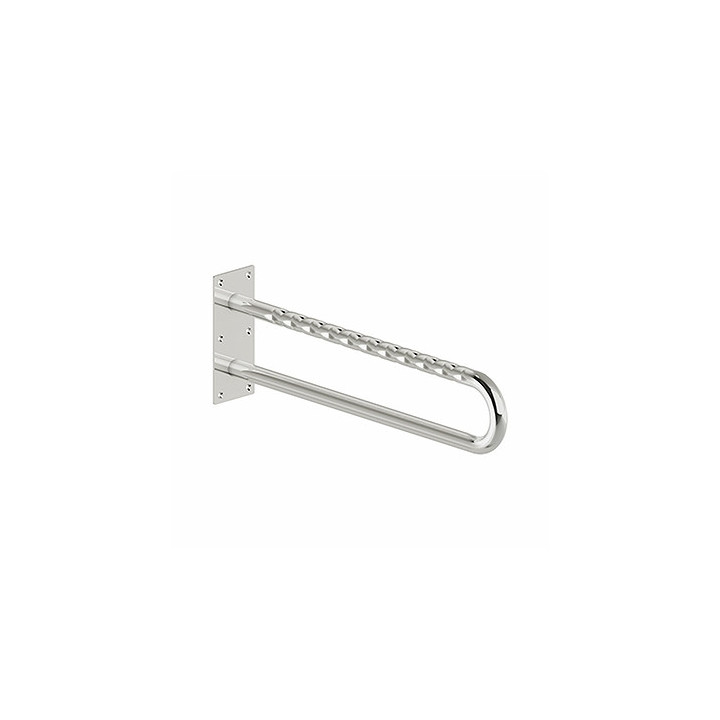 Držadlo WC Kolo Lehnen Funktion, 70cm, stenová, łukowa, powierzchnia vlnitá, nerez