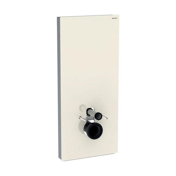 Sanitární modul Geberit Monolith Plus do WC wiszącego, sklo biele/hliník, H114, upevnenie 18 cm
