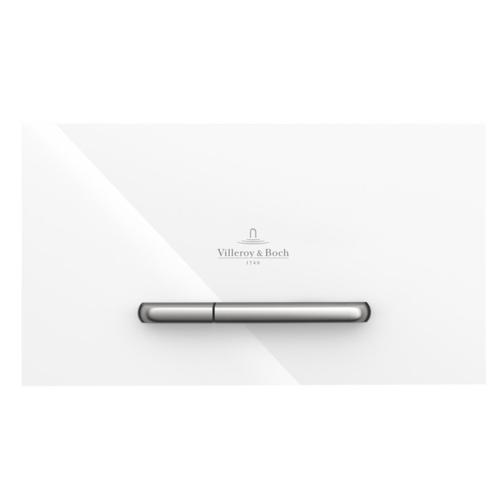 Ovládacie tlačidlo WC Villeroy & Boch ViConnect, 2 ilości spłukiwania, Glass Glossy White