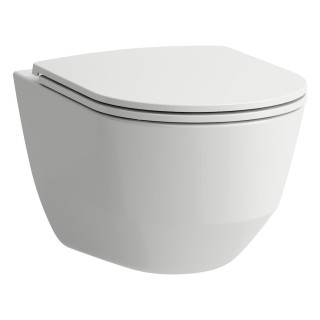 Súprava závesné WC WC s pozvoľným sklápaním sedadlo Laufen Palomba/INO, 54x36,5cm, Rimless, biely