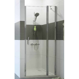 Krídlové dvere Huppe Design pure 4-uholník, 780x1900mm, uniwersalne, Anti-Plaque, saténové profily matnéný