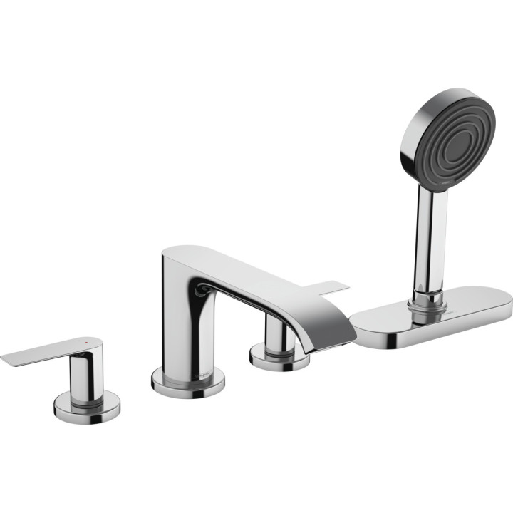 Vaňová batéria  4-otvorová Hansgrohe Finoris, montáž na okraj vane, sBox, 2 výstupy vody, chróm