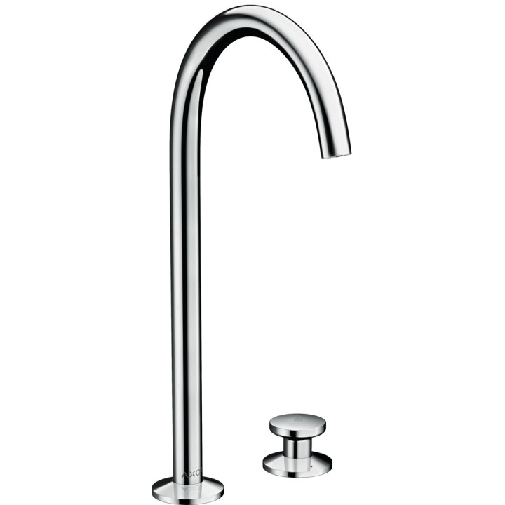 Umyvadlová batéria 3-otvorová Axor One, na postavení, výška 246mm, súprava odtokový push-open, chróm