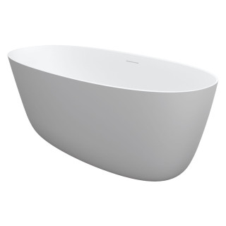 Vaňa voľne stojaca Riho Oval, 160x72cm, Solid Surface, biela