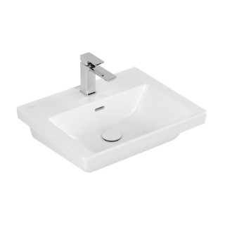 Umývadlo nábytkové Villeroy & Boch Subway 3.0, 60x47cm, z prepadom, otvor na armatúru, Weiss Alpin
