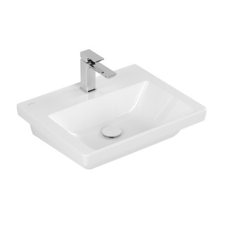 Umývadlo nábytkové Villeroy & Boch Subway 3.0, 60x47cm, z prepadom, otvor na armatúru, Weiss Alpin