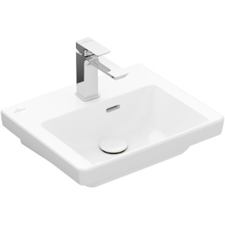 Umývadlo závesné Villeroy & Boch Subway 3.0, 50x40cm, z prepadom, otvor na armatúru, Weiss Alpin