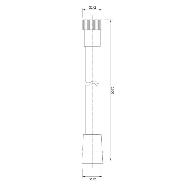 Sprchovou hadicou w osłonie mosiężnej Omnires dł -150 cm, zlato