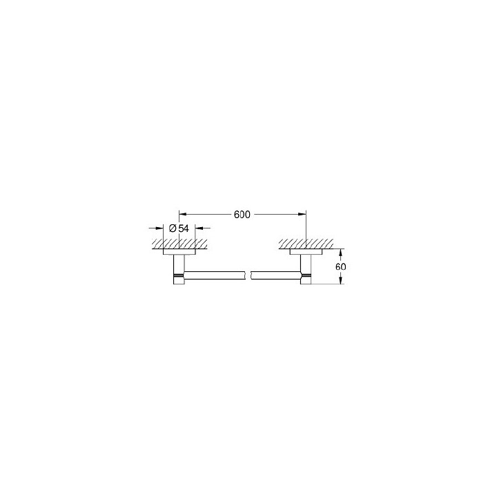 Držák na kúpeľový uterák, Grohe Essentials Cube, 654mm - polished nickel