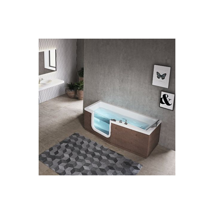 Wanna Novellini Iris z 2 panelami i parawanem nawanowym, prawa 170x80 cm- sanitbuy.pl
