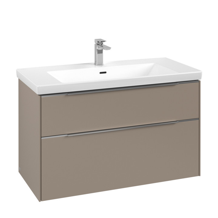 Skrinka podumývadlová Villeroy&Boch Subway 3.0. 973x576x462mm, 2 szuflady, taupe