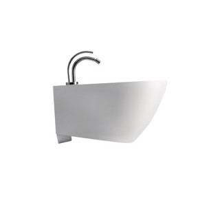 Závesný bidet Kerasan Aquatech, 55x36,5cm, z prepadom, otvor na batériu, biely