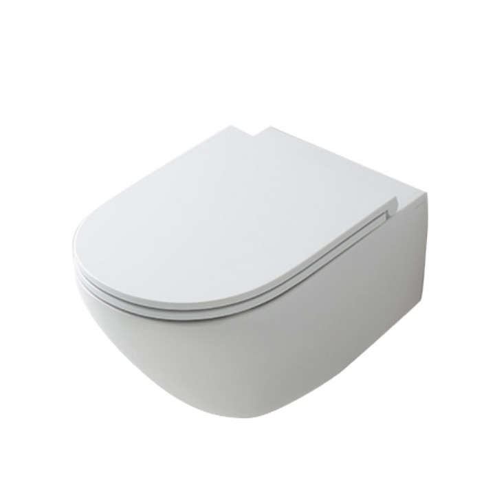 Závesný bidet Kerasan Aquatech, 55x36,5cm, z prepadom, otvor na batériu, biely