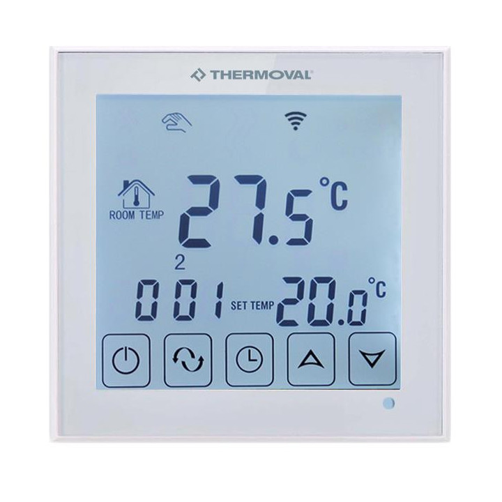 Súprava elektrycznego ogrzewania podłogowego Thermoval z matą TV TO 50 170 W/m2 zasilaną jednostronnie (powierzchnia 0,5 m2) a z