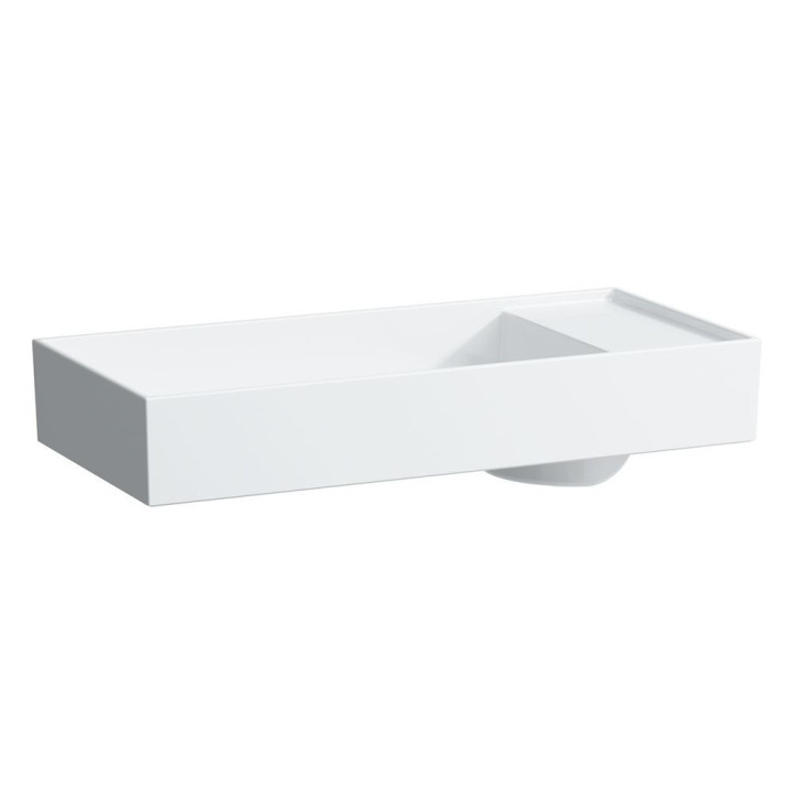 Umývadlo na postavenie na dosku Laufen Kartell by Laufen, 75x35cm, ukryty odtok, bez prepadu, bez otvoru pre batériu, biely matn