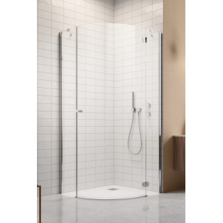 Štvrťkruhový Sprchový kút Radaway Torrenta PDJ, 80x80cm, ľavé, sklo číre, profil chróm