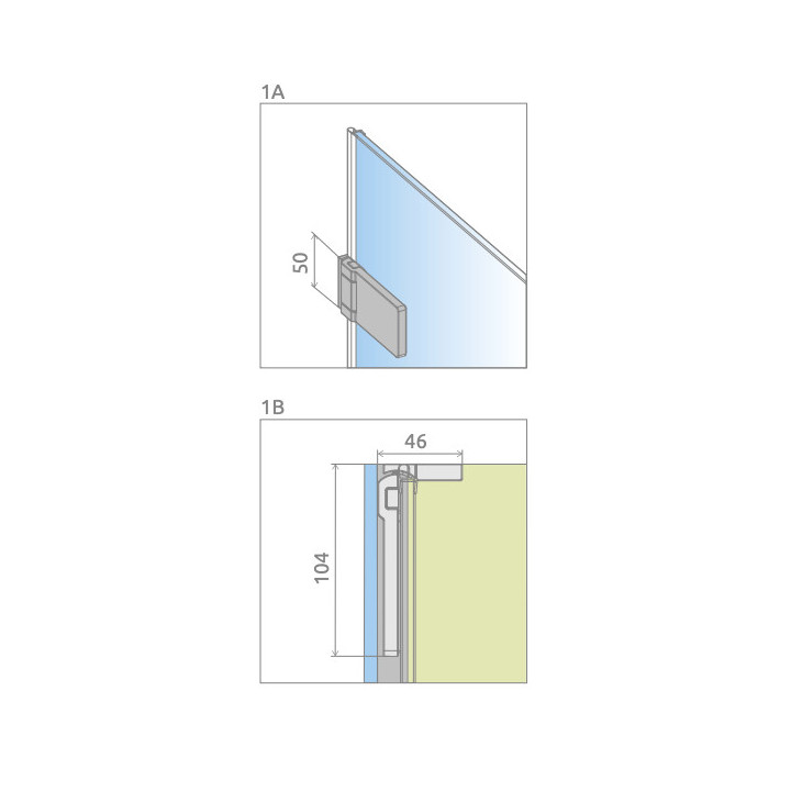 Dverí sprchové do niky Radaway Torrenta DWJS 200, pravé, Krídlové, 200x195cm, sklo číre, profil chróm