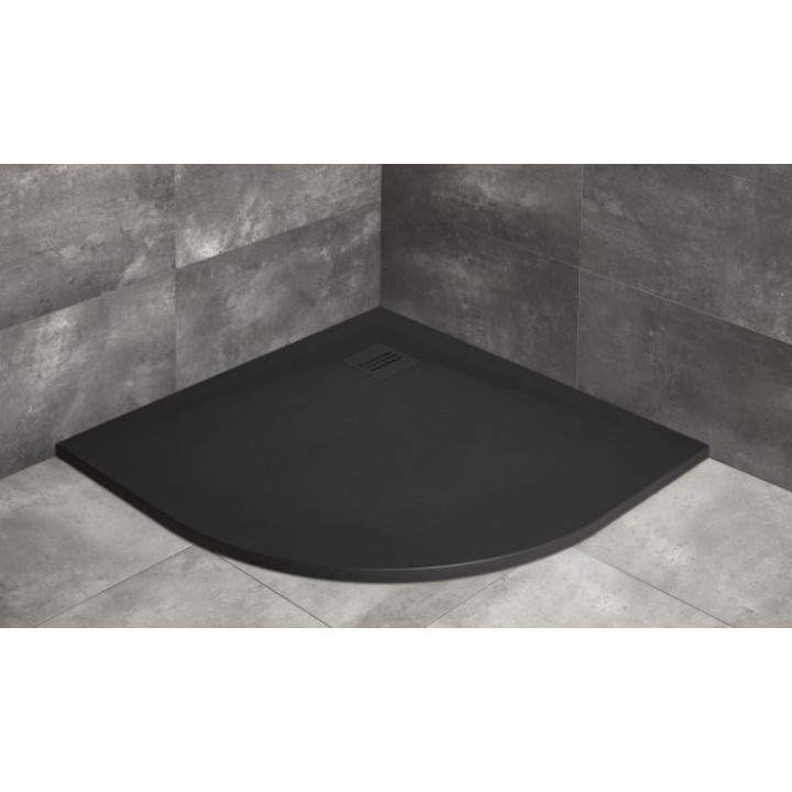 Sprchová vanička Radaway Kyntos A, štvrťkruhový, 100x100, konglomerát, biely