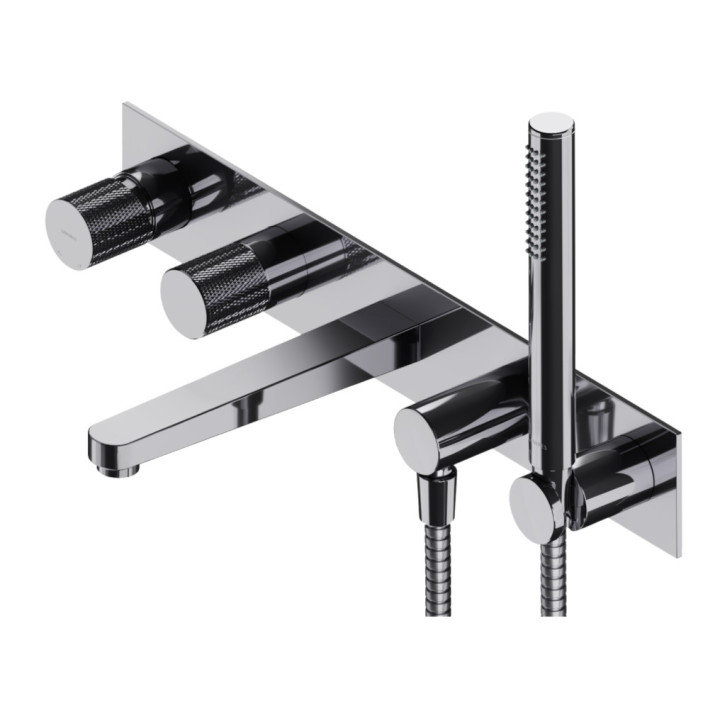 Batéria prysznicowo-vaňová Omnires Contour, podomietková, 2 výstupy vody, Sprchový set, chróm