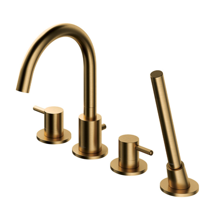 Vaňová batéria  4-otvorová Omnires Y, z a sprchovou hlavou 1-funkcyjną, nikel 