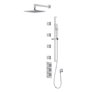 Sprchový set Omnires Y, podomietkový, 2 výstupy vody, Horná sprcha 25cm, sluchátko 1-funkčná, chróm